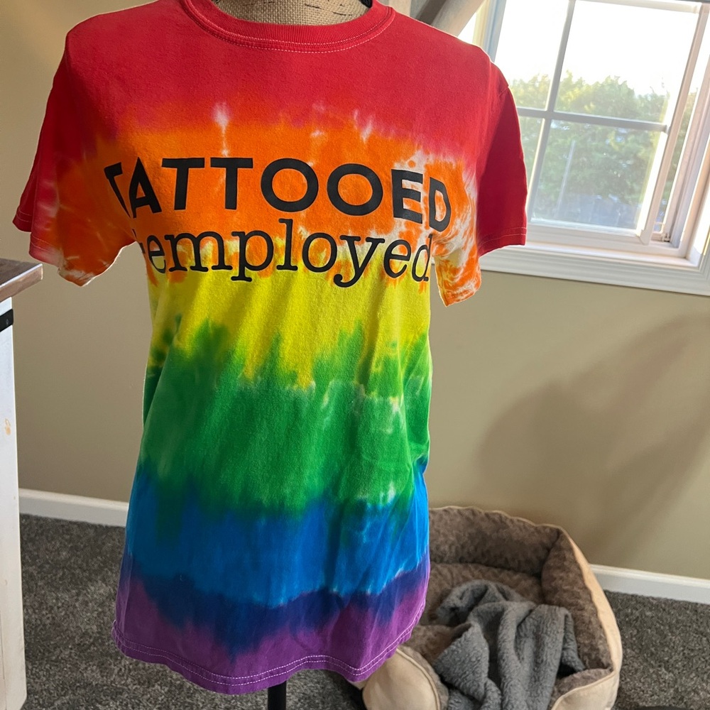 Rainbow Tie-Dye Graphic T-Shirt